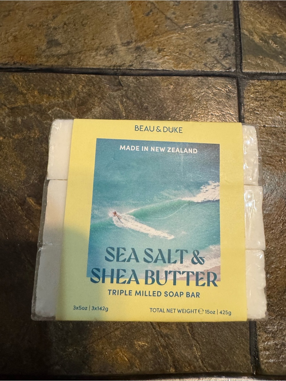 Beau & Duke Sea Salt & Shea Butter Triple Milled Soap (3 Bar) Set 15 Oz